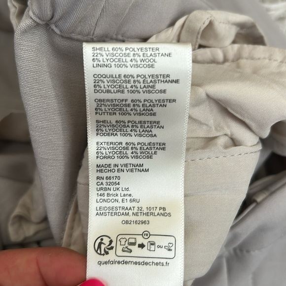 NWOT Free People Tyler Menswear Pleated Wide Leg Trousers in Dove Grey Sz XS - Picture 11 of 11